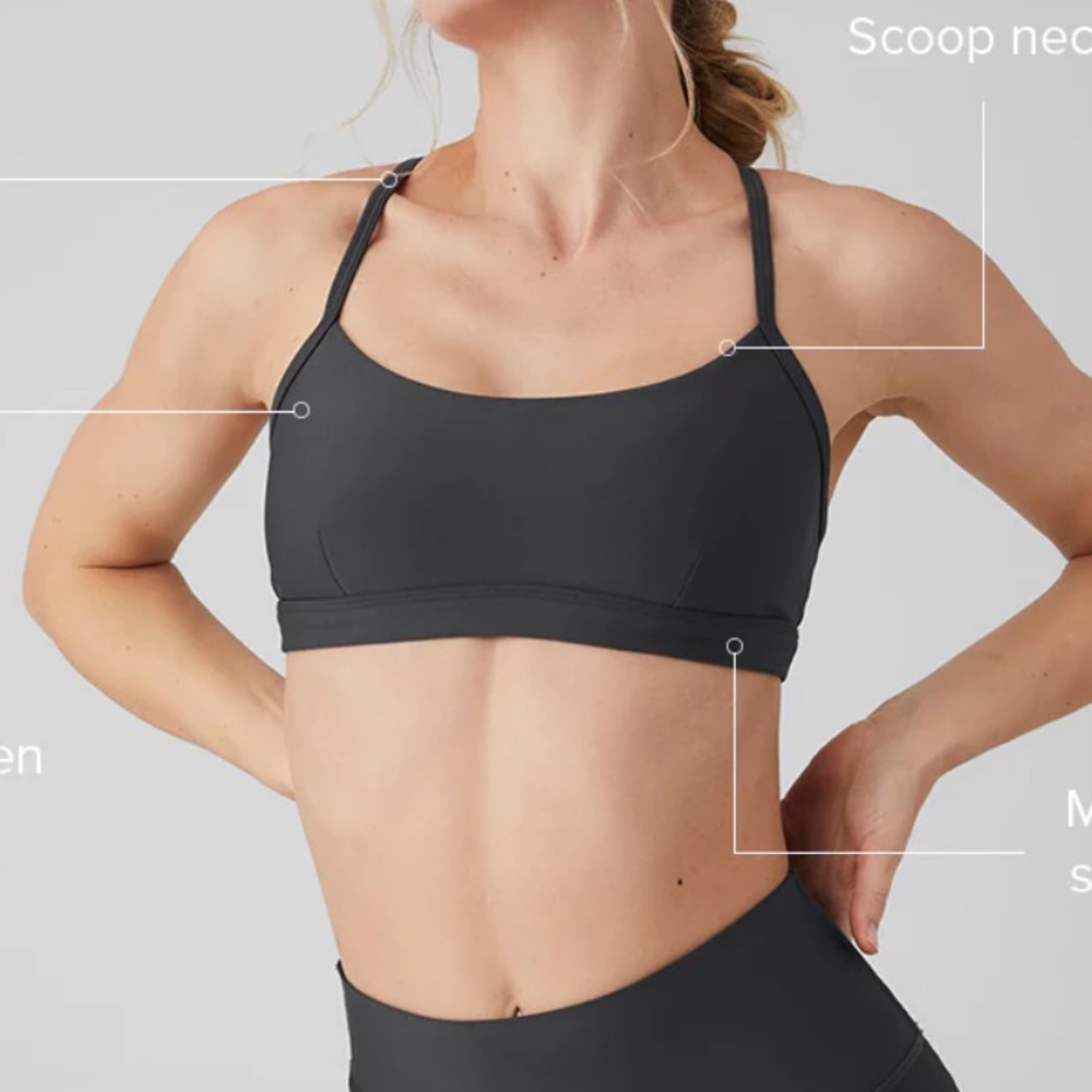 ALO Yoga Black Sports Bra Medium Support